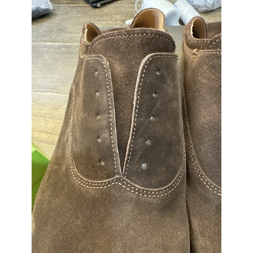 Kenneth Cole New York Men's Rustin Laceless Cb Oxford Size 11 Suede Brown